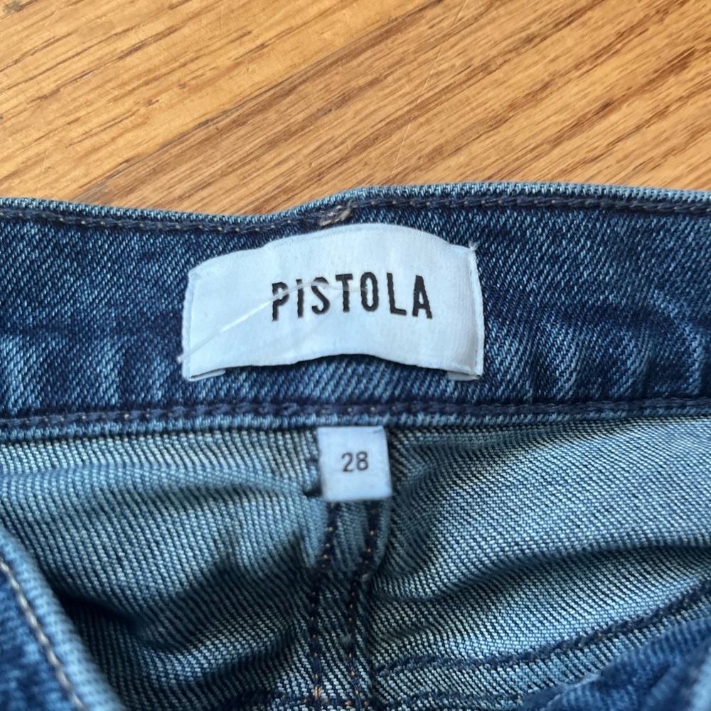 Pistola Blue Denim Jeans with Stretch and Classic Twill Weave